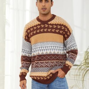 Retro Striped Knit Sweater
