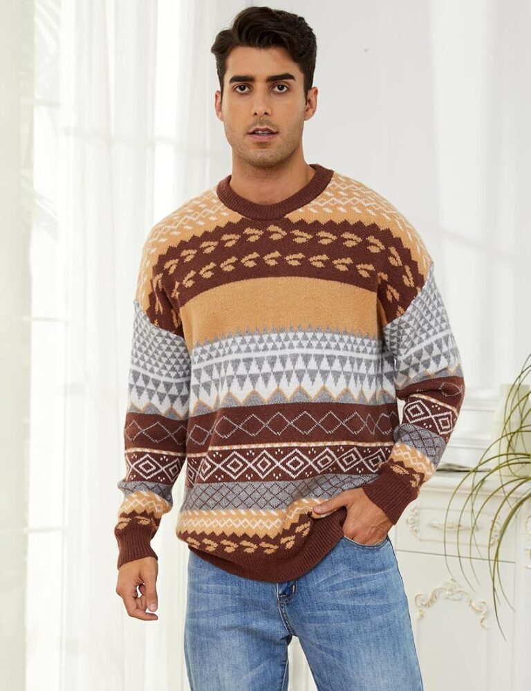 Retro Striped Knit Sweater